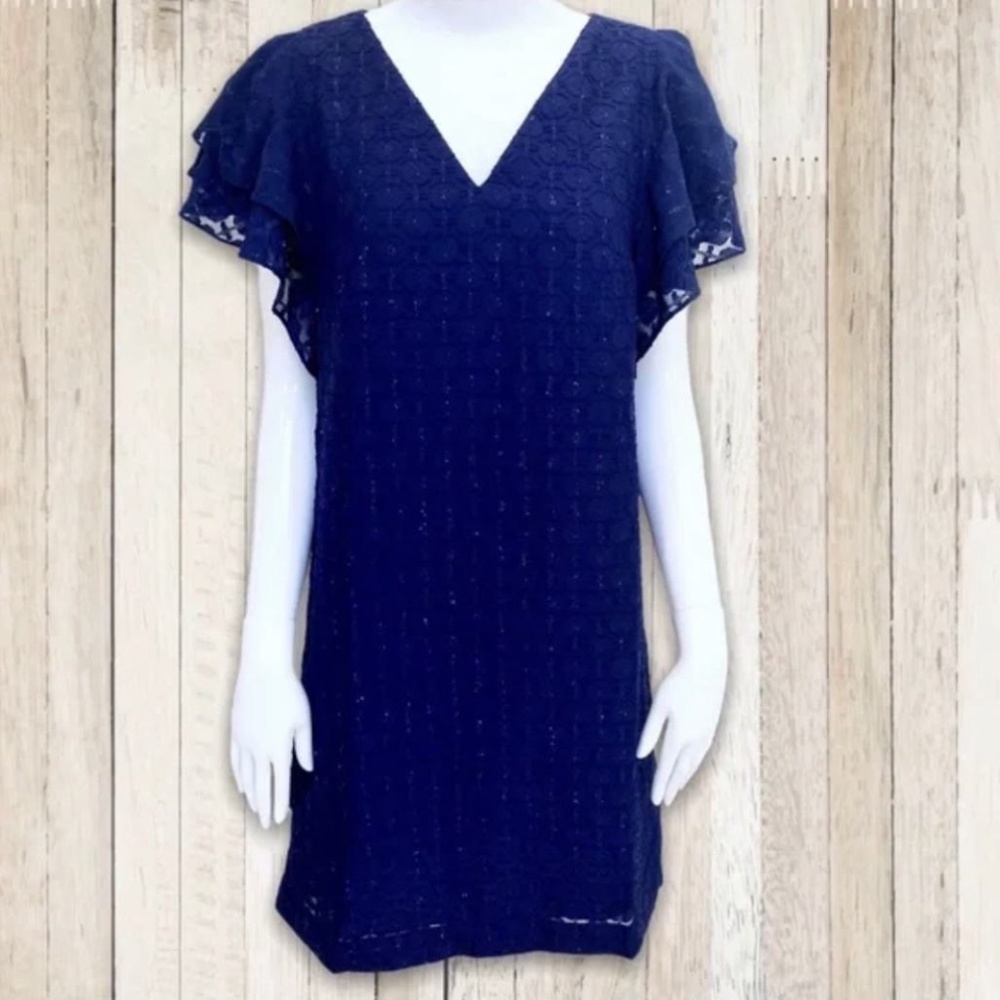 Lilly Pulitzer True Navy Kathie Sheath Dress; 12